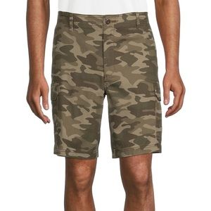 Sz 42 New Men Cargo Green Camo Shorts At the Knee/above